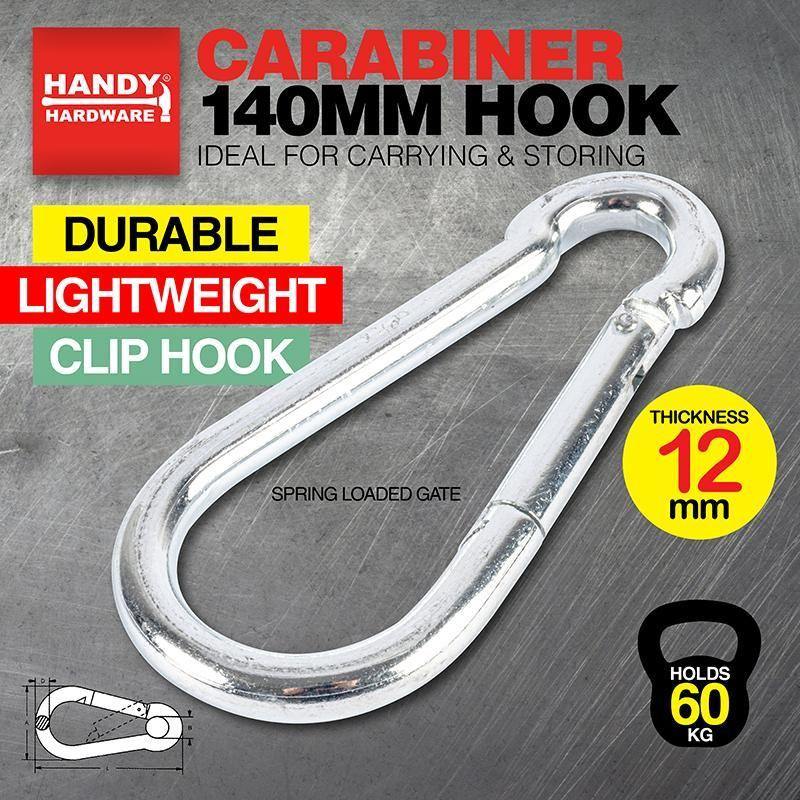 Carabiner Hook - 12mm x 140mm - The Base Warehouse