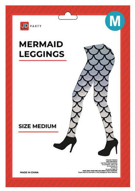 Adult Silver Holographic Mermaid Leggings - Medium - The Base Warehouse