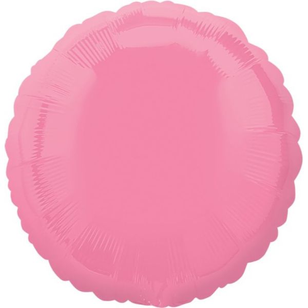 Bright Bubble Gum Circle Foil Balloon - 45cm