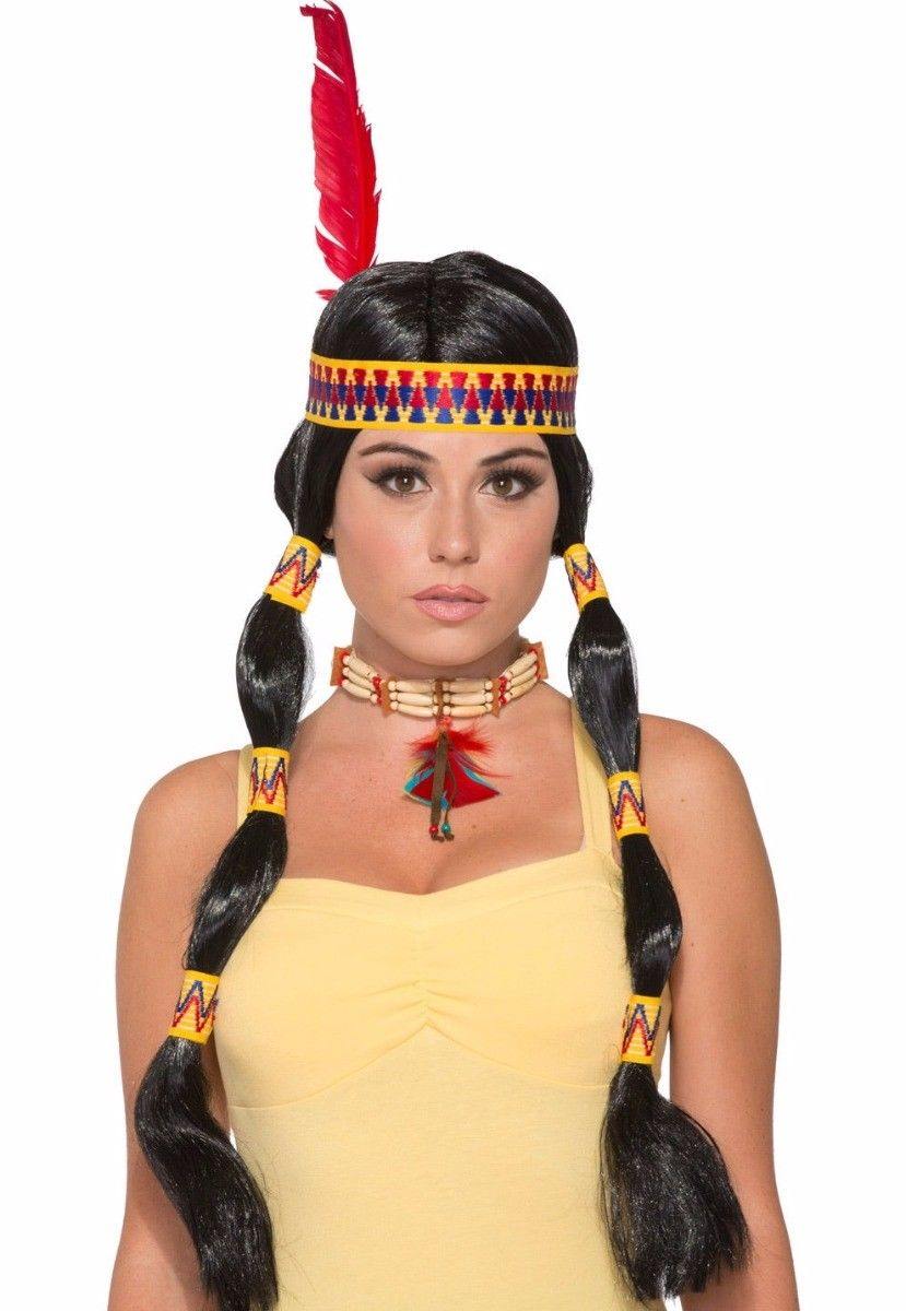 Native American Inspired Wig With Headband - The Base Warehouse