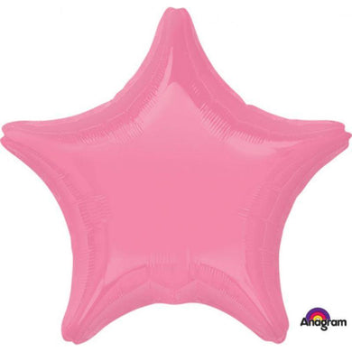Bright Bubble Gum Star Foil Balloon - 45cm - The Base Warehouse