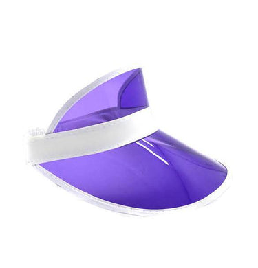 Purple Perspex Visor with White Rim - The Base Warehouse