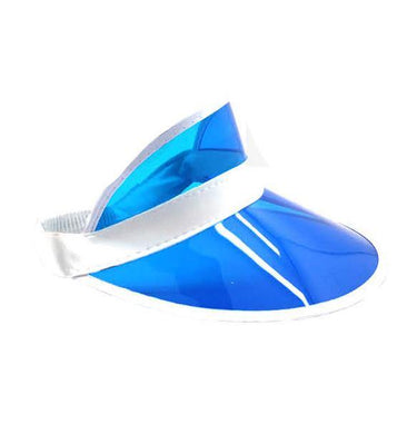 Blue Perspex Visor with White Rim - The Base Warehouse