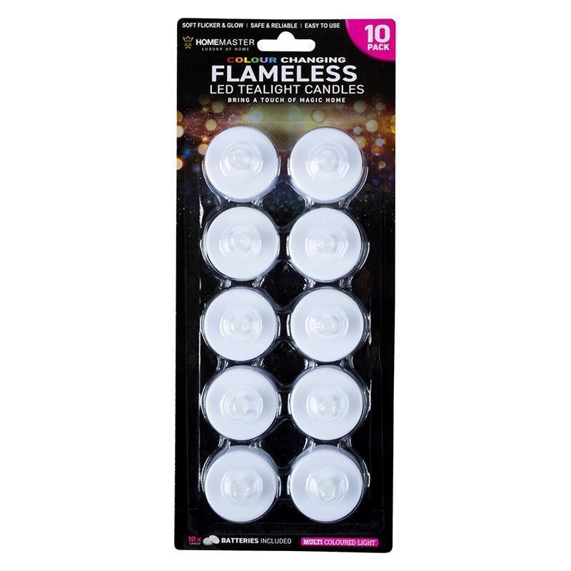 10 Pack LED Colour Changing Candles - The Base Warehouse