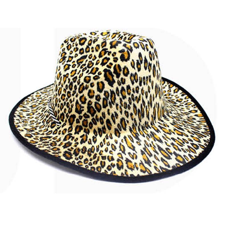 Adult Leopard Pattern Cowboy Hat - The Base Warehouse