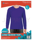 Load image into Gallery viewer, Adult Purple Long Sleeve Top - Large - The Base Warehouse
