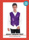 Load image into Gallery viewer, Mens Purple Sequin Vest - The Base Warehouse
