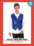 Load image into Gallery viewer, Mens Dark Blue Sequin Vest - The Base Warehouse
