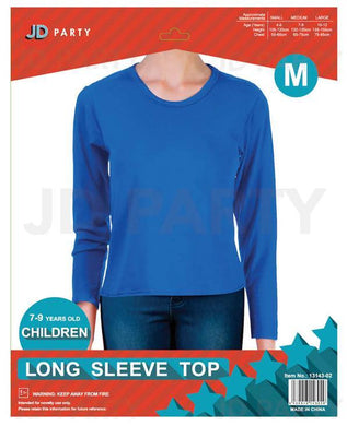 Kids Blue Long Sleeve Top - Medium - The Base Warehouse