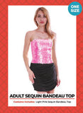 Load image into Gallery viewer, Womens Light Pink Sequin Bandeau Tube Top - The Base Warehouse
