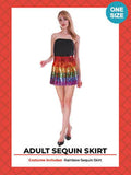 Load image into Gallery viewer, Womens Rainbow Sequin Bandeau Skirt - The Base Warehouse
