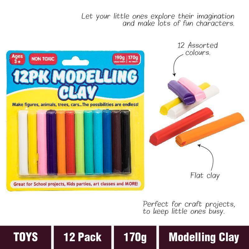12 Pack Modelling Clay - 170g - The Base Warehouse