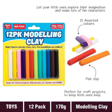 12 Pack Modelling Clay - 170g - The Base Warehouse