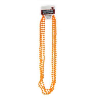 3 Pack Orange Neon Beaded Necklace - The Base Warehouse