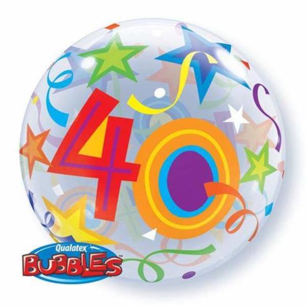 40 Brilliant Stars Bubble Balloon - 56cm