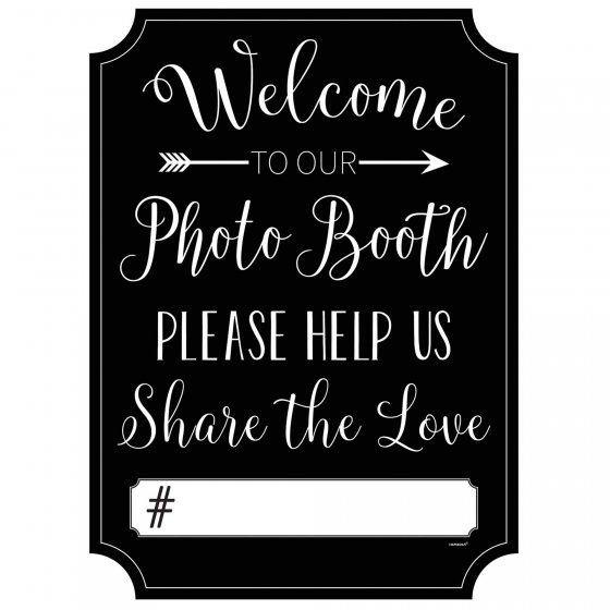 Wedding Photo Booth Sign Cardboard - The Base Warehouse