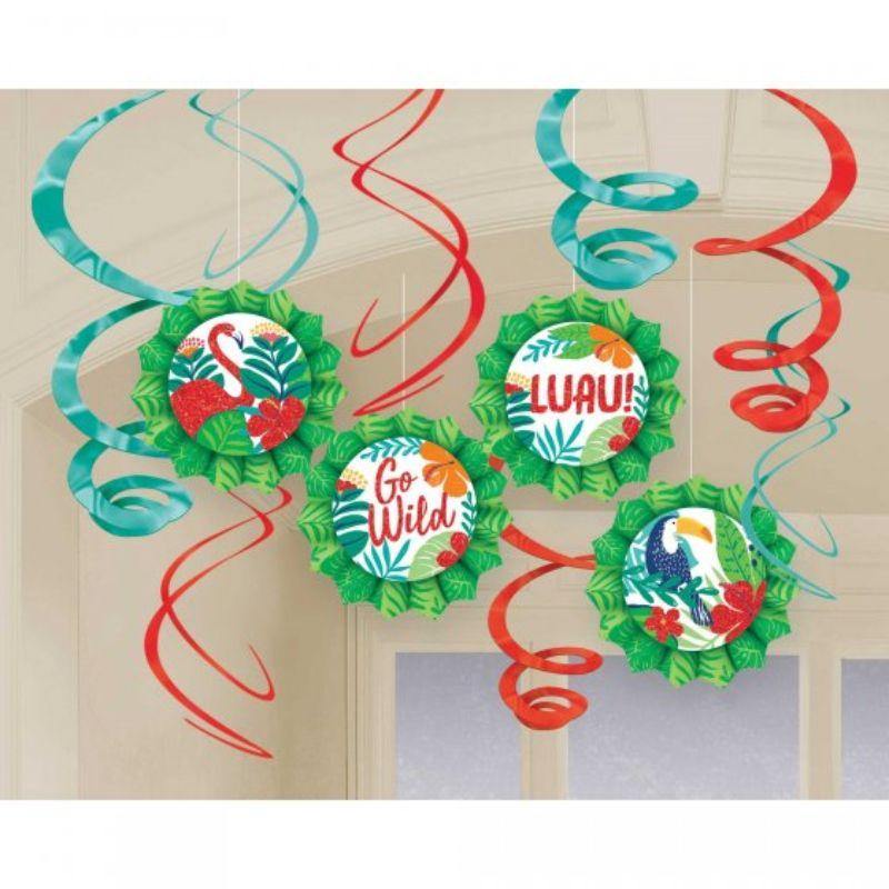 Tropical Jungle Fan & Swirl Decoration Kit - The Base Warehouse
