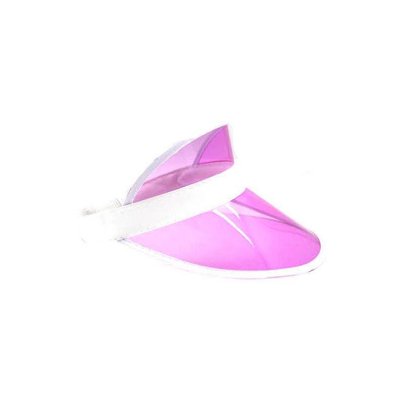 Hot Pink Perspex Visor with White Rim - The Base Warehouse