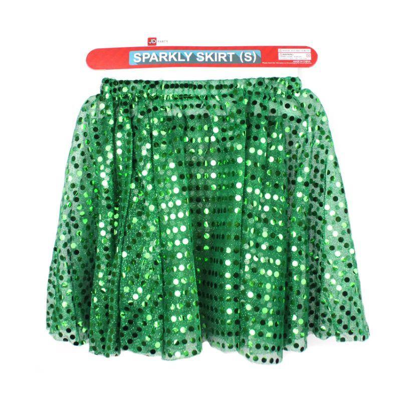 Adult Green Sparkly Skirt - Medium - The Base Warehouse