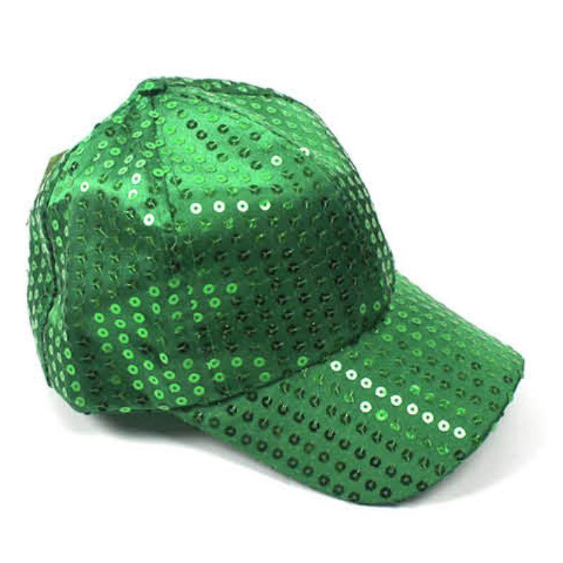 Green Sequin Baseball Cap - The Base Warehouse