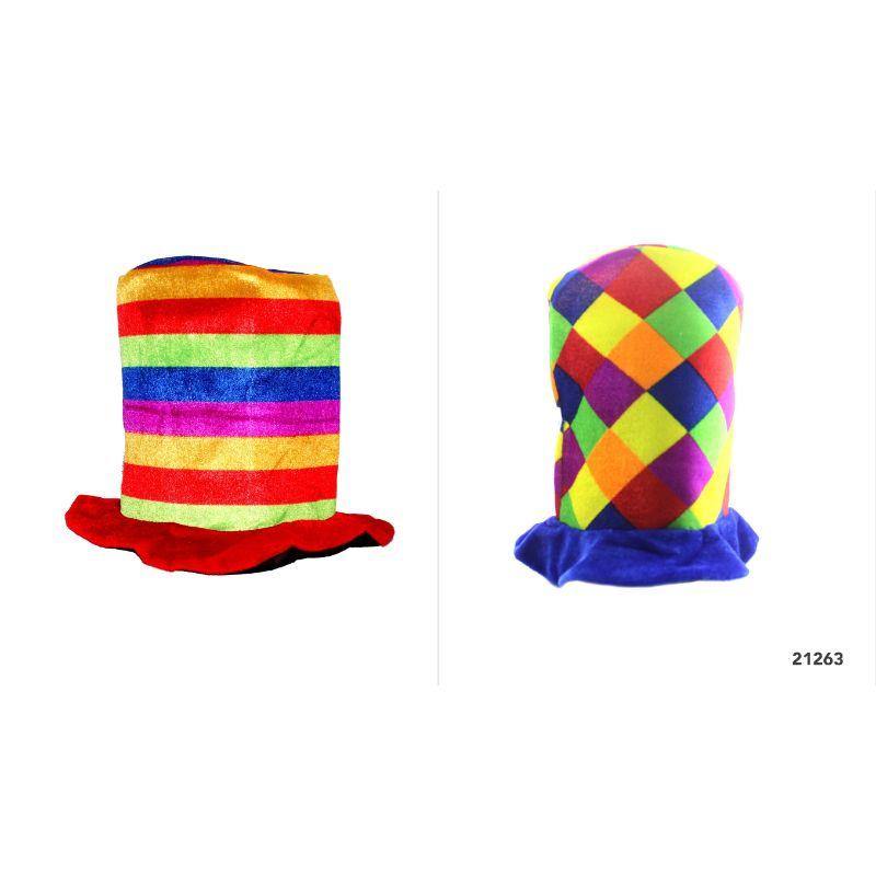 Adult Assorted Pattern Rainbow Top Hat - The Base Warehouse