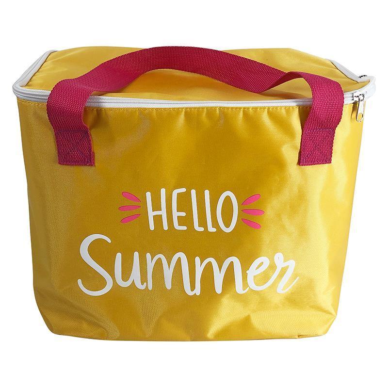 Motto Yellow/Blue Cooling Bag - 38cm x 20cm x 9cm - The Base Warehouse