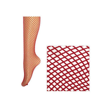 Womens Red Fishnet Pantyhose - The Base Warehouse