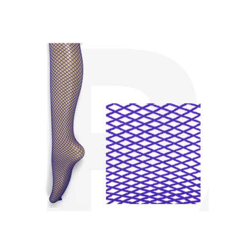 Womens Purple Fishnet Pantyhose - The Base Warehouse