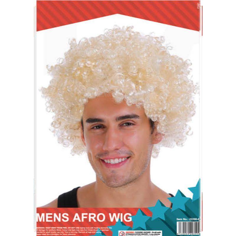 Mens Blonde Afro Wig - The Base Warehouse