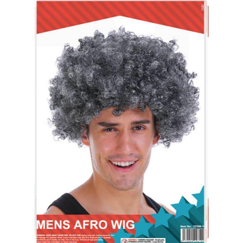 Mens Grey Afro Wig - The Base Warehouse