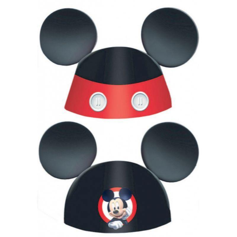 8 Pack Mickey on the Go Paper Ears Cone Hats - The Base Warehouse
