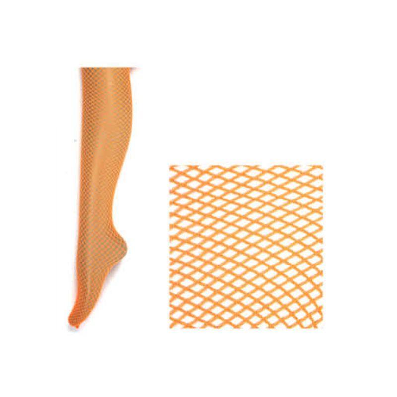 Womens Orange Fishnet Pantyhose - The Base Warehouse