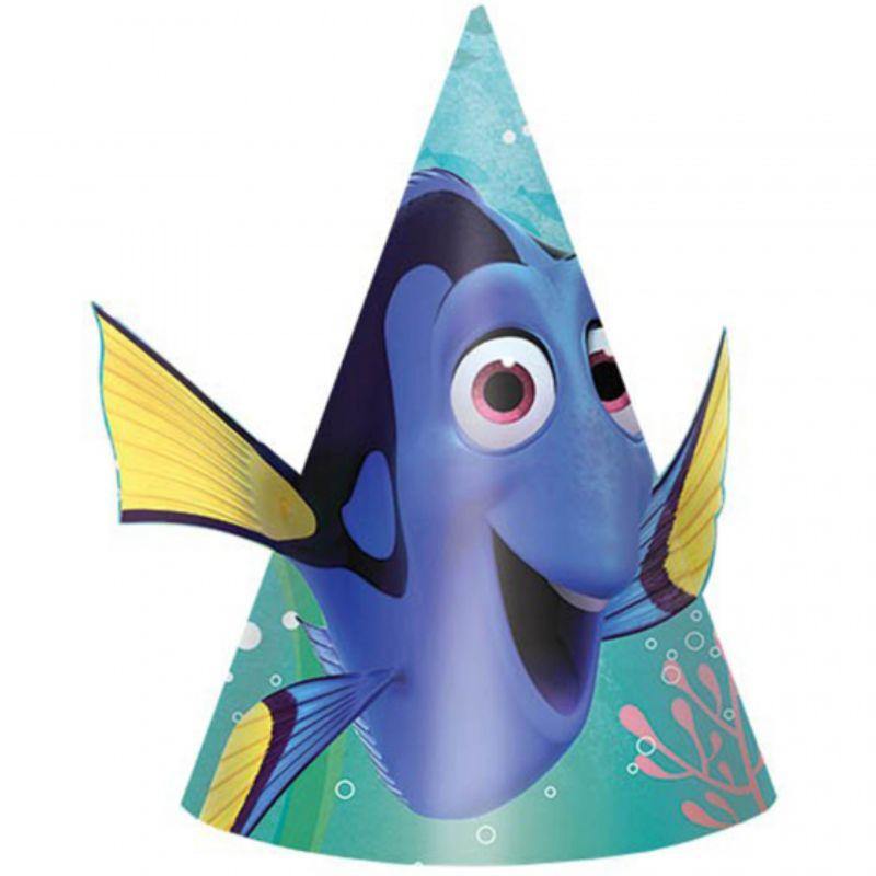 8 Pack Finding Dory Paper Cone Hat - The Base Warehouse