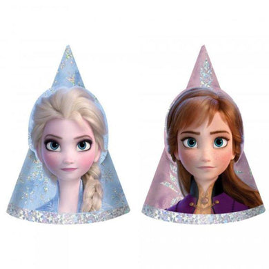 8 Pack Frozen 2 Party Hats - The Base Warehouse