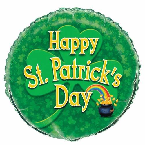 Happy St Pats Day Pot O Gold Foil Balloon - 45cm - The Base Warehouse