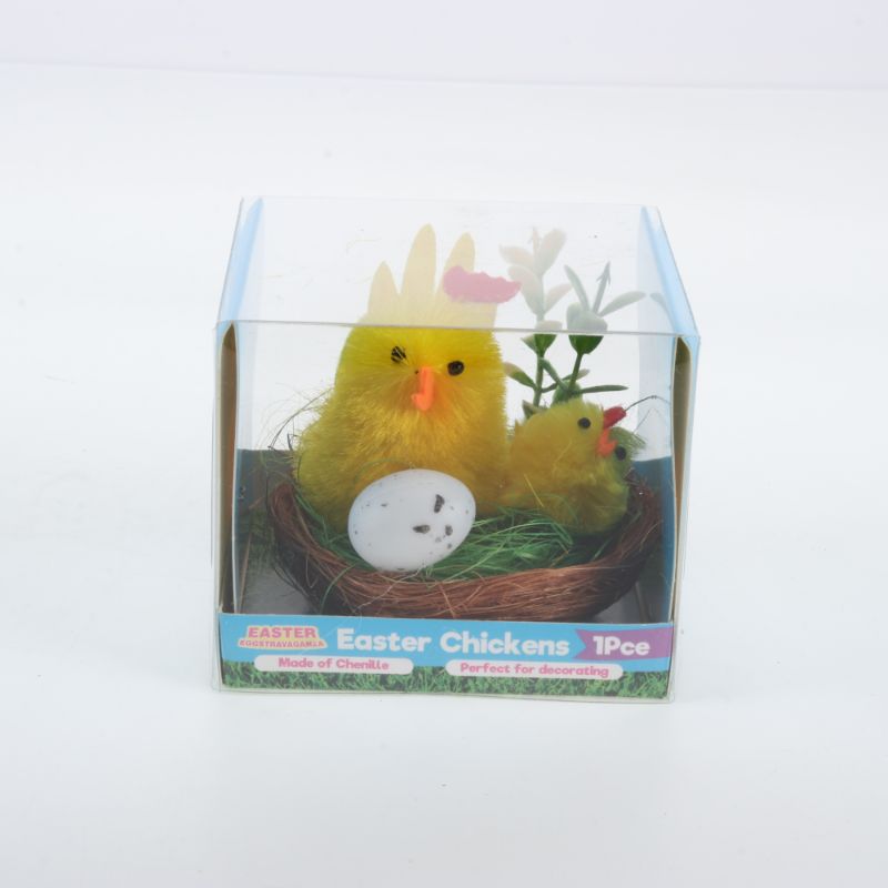 Easter Chicken Nest Decoration - 8cm x 8cm x 6cm
