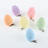 Load image into Gallery viewer, 6 Pack Polystyrene Decorative Easter Eggs with Clip - 5cm x 3.5cm
