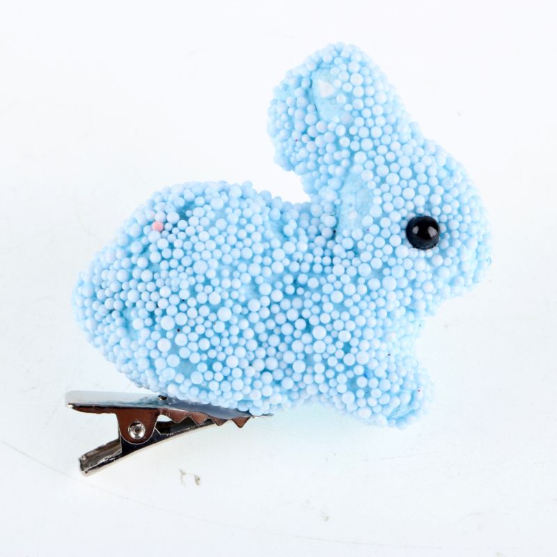6 Pack Polystyrene Decorative Easter Rabbit with Clip - 5cm x 3.5cm