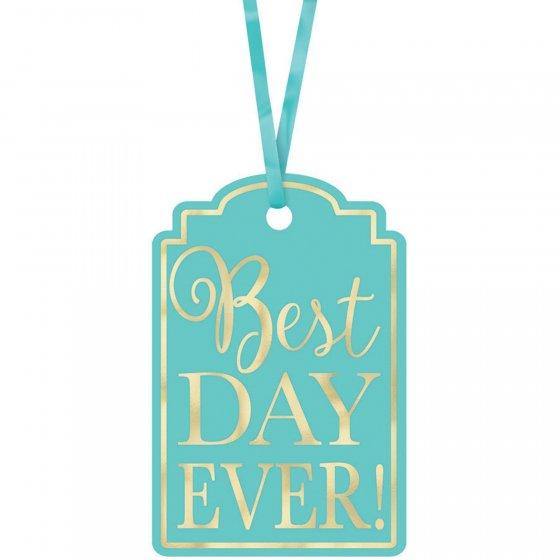 25 Pack Robins Egg Blue Best Day Ever Tags - The Base Warehouse