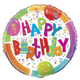 Load image into Gallery viewer, Happy Birthday Jamboree Round Foil Balloon - 45cm - The Base Warehouse
