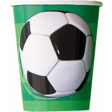 Load image into Gallery viewer, 8 Pack 3D Soccer Paper Cups - 270ml - The Base Warehouse
