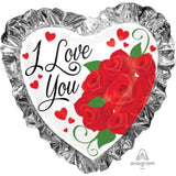Load image into Gallery viewer, I Love You Ruffle Foil Balloon - 71cm
