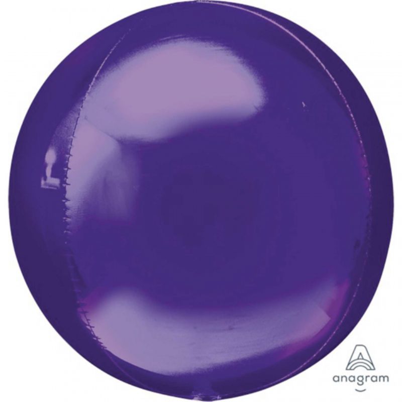 Orbz Purple Foil Balloon - 38cm x 40cm