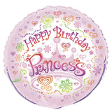 Load image into Gallery viewer, Princess Diva Happy Birthday Foil Balloon - 45cm
