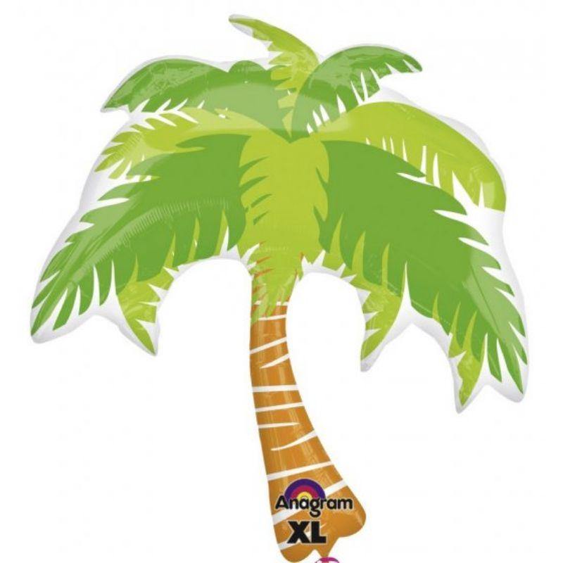 SuperShape Summer Scene Palm Tree Foil Balloon - 74cm x 83cm - The Base Warehouse