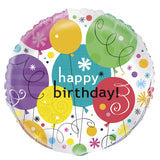 Load image into Gallery viewer, Happy Birthday Breezy Round Foil Balloon - 45cm
