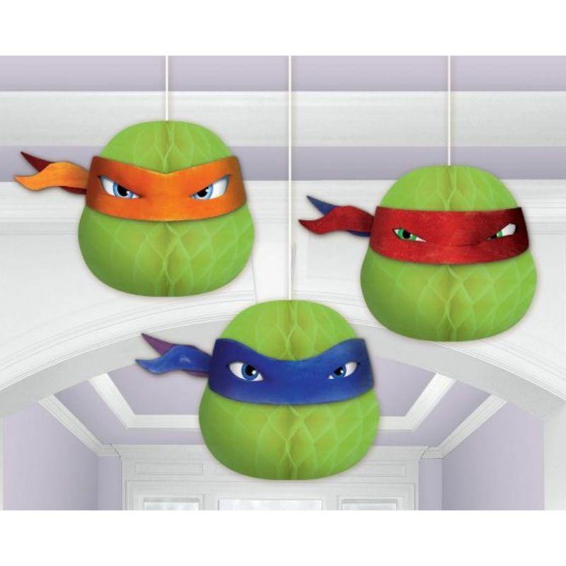 3 Pack TMNT Hcomb Decoration - 17.7cm - The Base Warehouse