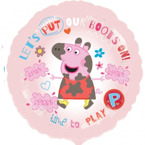 Peppa Pig Time To Play Lets Put our Boots On Foil Balloon - 45cm