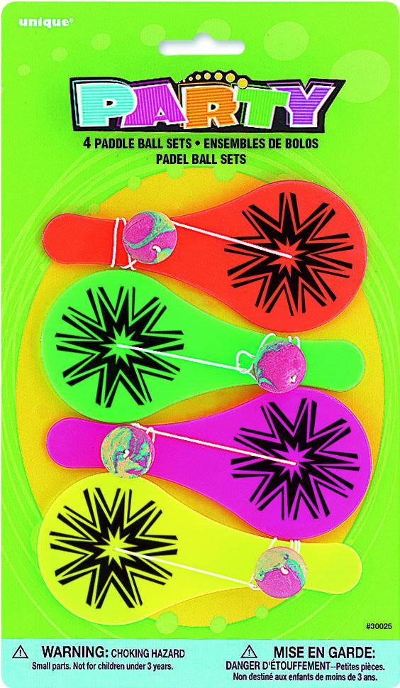 4 Pack Toy Blast Paddle Balls - The Base Warehouse