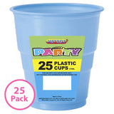 Load image into Gallery viewer, 25 Pack Powder Blue Plastic Cups - 270ml - The Base Warehouse
